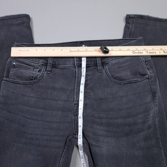 7 For All Mankind The Straight Leg Distressed Stretch Grunge Punk Emo Jean 32x30 - Picture 11 of 13
